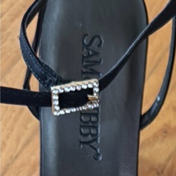 Sam & Libby Black Heels with Minimalist Ankle Straps - Picture 5 of 5